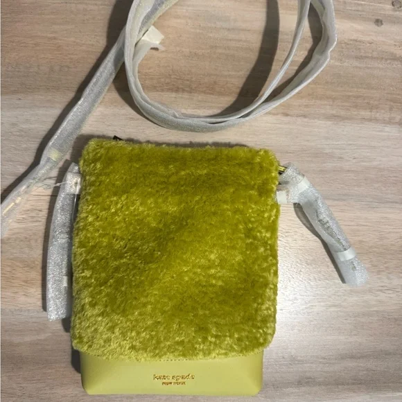 Kate Spade Lime Green Furry Crossbody Bag - Picture 1 of 4